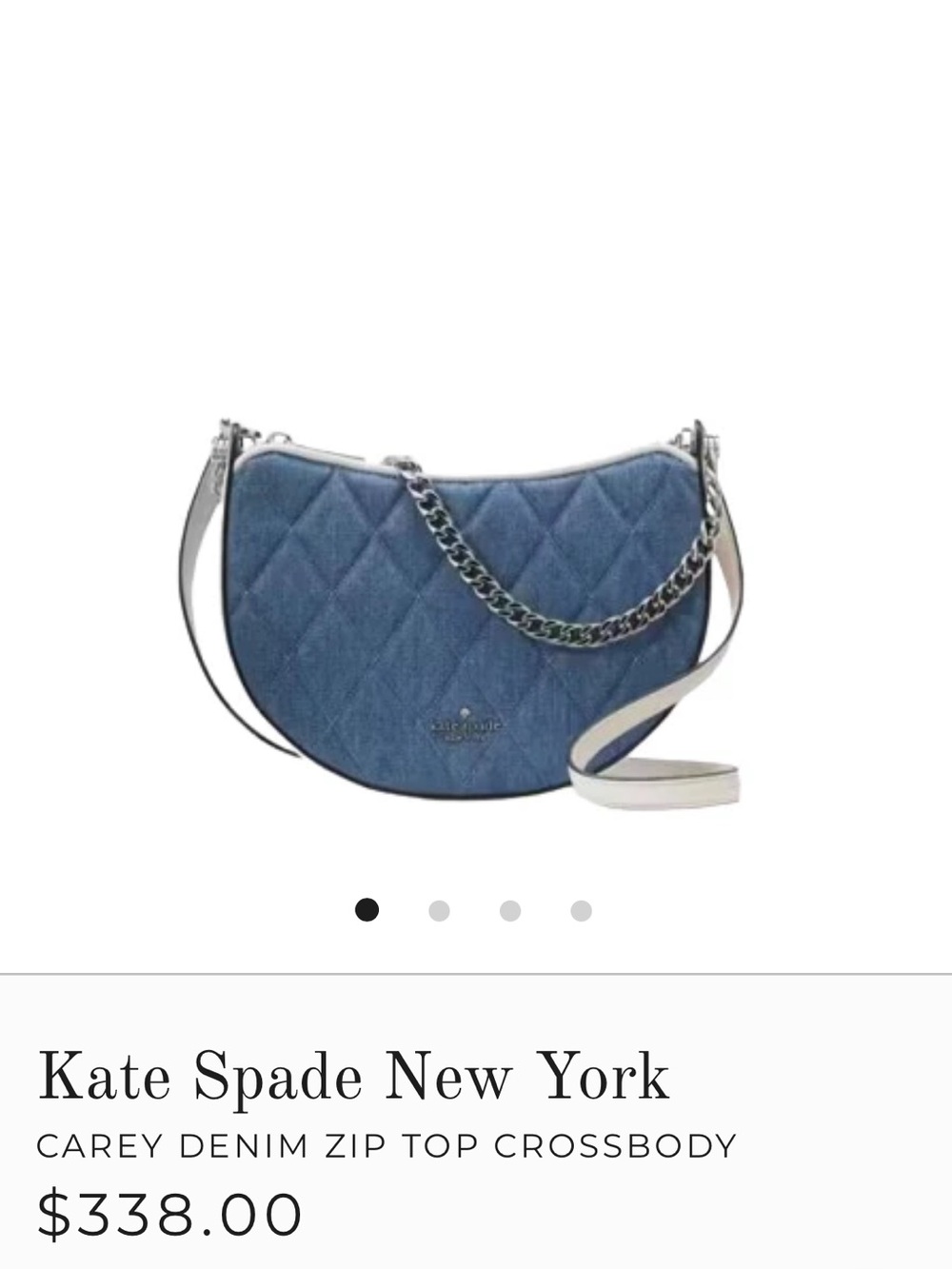 Kate Spade denim and leather crossbody